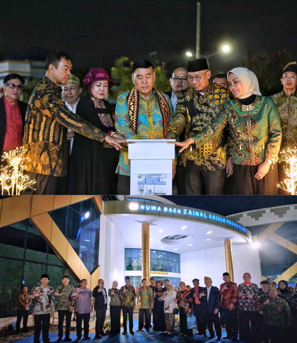 Gubernur Lampung Rahmat Mirzani Djausal meresmikan penamaan Nuwa Baca Zainal Abidin Pagar Alam