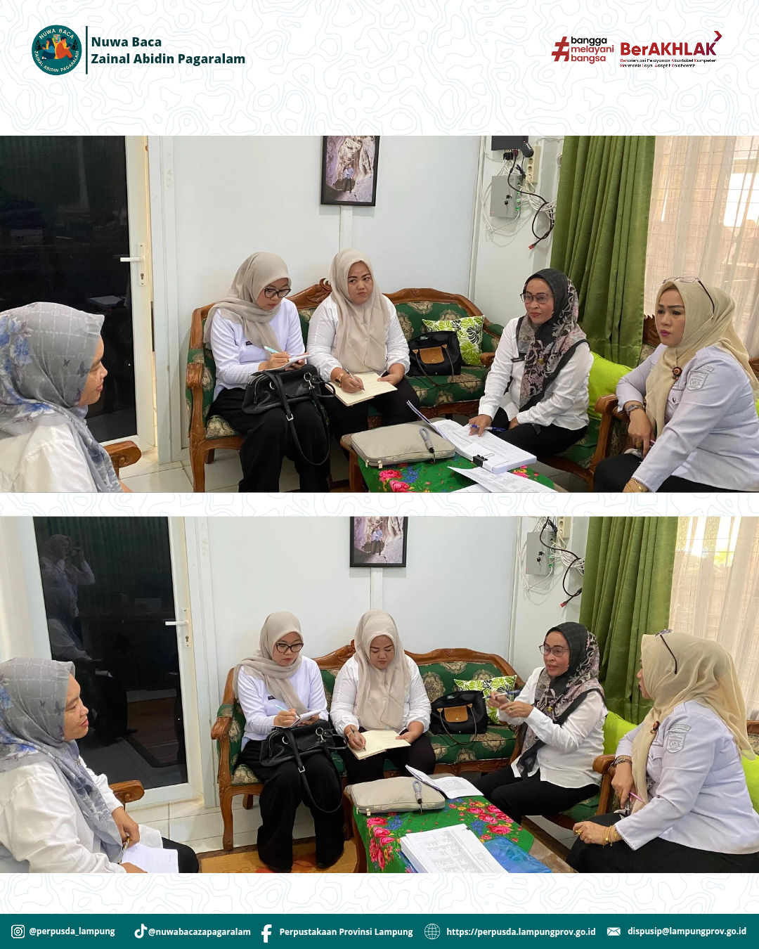 Sekretariat Daerah Kabupaten Way Kanan dan Dispusip Provinsi Lampung bekerja sama demi arsip dinamis yang aman dan terklarifikasi