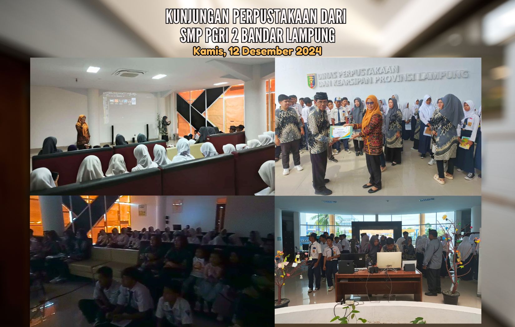 Kunjungan ke Perpustakaan dari SMP PGRI 2 Bandar Lampung